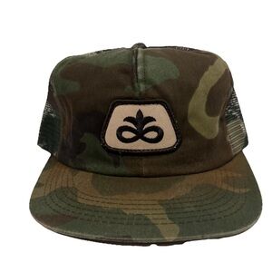 Vintage 80’s K Products Pioneer Seed Camouflage SnapBack Trucker Hat
